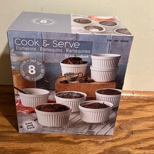 8-Pack, 10OZ Oven Safe Classic Ramekins for Baking and Serving